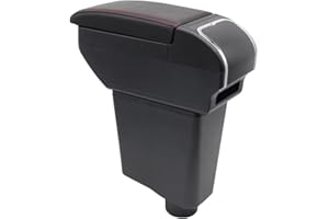 KAERGK Pour Renault Clio 4 Captur Clio 3 III IV Accoudoirs Boîte de rangement centrales Consoles main avec porte gobelets nori