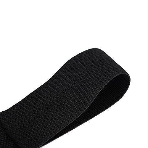 eBoot 2 Zoll Breit Gummibänder Spule Nähen Band Flach Elastische Schnur, 5,5 Yard, Weiß und Schwarz, 2 Stück - 6