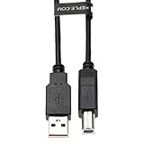 FÁCIL DE CONECTAR - El cable de impresora Keple es ideal para conectar sus escáneres, impresoras, teclados de piano y otros dispositivos con puerto USB B. Longitud: 1 metro (negro)
