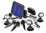 Lichtstrom 3x 4,7 lm Esotec - Solarspot Trio mit drei Spots schwarz