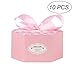 Produktbild TOYMYTOY Hochzeit Geschenkboxen Hochzeit Taufe Gastgeschenk Kästen Hexagram Form für Brautdusche Geburtstag 10 Stücke (Rosa)