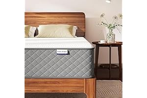 MOLPHIT 10 Inch Single Mattress, 7-Zone Hybrid Single Bed Mattresses, Memory Foam Mattress with Pocket Sprung with Medium Firm for Body Support & Pressure Relief - 90x190x25cm