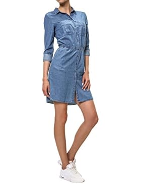 Top Secret Damen Jeanskleid Hemdblusenkleid Blusenkleid