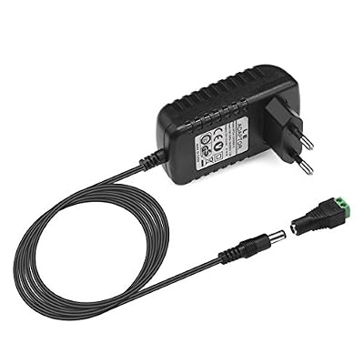 Lighting EVER® LE DC 12V 2A Alimentation adaptateur, AC 100-240V DC 12V Transformateur, Alimentation à découpage pour 12V guirlande LED 3528/5050, 24W max, 12 Volt 2A Power Amp, 2.1mm X 5.5mm prise de courant EU