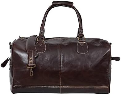 Large Brown Real Premium Leather Holdall Duffle Travel Sports Gym Luxury Designer Weekend Bag