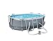 Produktbild Bestway Power Steel Oval Pool Set mit Filterpumpe, 300x200x84cm, Grau