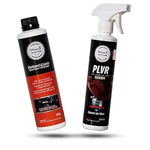 Wavex Plastic Leather Vinyl Rubber Cleaner 350ml|Car Interior Dashboard Cleaner with Dashboard Polish and Leather Conditioner+Protectant 350gm |Care Care kit(Set of 2)
