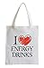 Produktbild I Love Energy Drinks Fun Jutebeutel