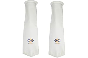 KRISELL Sediment Filter FB-20-5M, Filter Bag 5 Micron for Filtering Sand, Dirt, Rust from Water (20 inch, PP, White, Pack of 2)