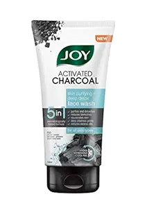 Joy Activated Charcoal Face Wash | Skin Purifying +Deep Detox | Fights Pollution, Blackheads, Whiteheads, Dark Spots, Acne and Pimples | Oil Control | Deep Pore Cleansing | Skin Glowing | No Alcohol, Sulphates, Parabens, For All Skin Types 150 ml