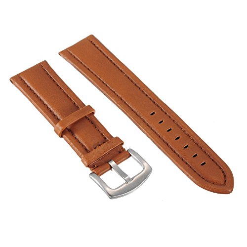 20mm Hellbraun Leder Uhrenarmband Uhrband Uhrenarmbaender Uhr Armband Watch Strap
