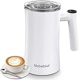 Electric Milk Frother 350 ml, Automatic Milk Steamer 400 W Stainless Steel with Hot or Cold Function, Foam Maker and Warm, Mi