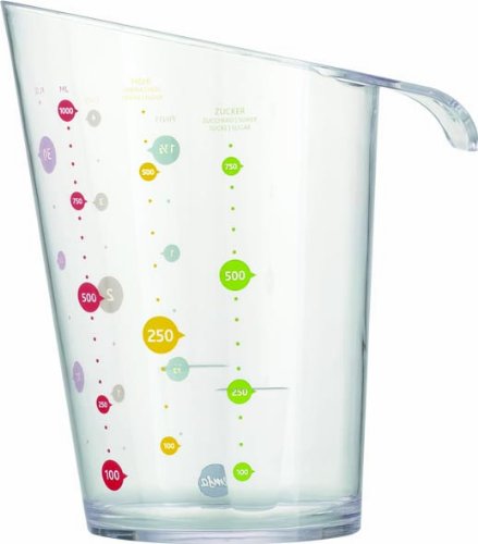 Preisvergleich Produktbild Emsa 514051 mycolours Messbecher 1 L, transparent blau