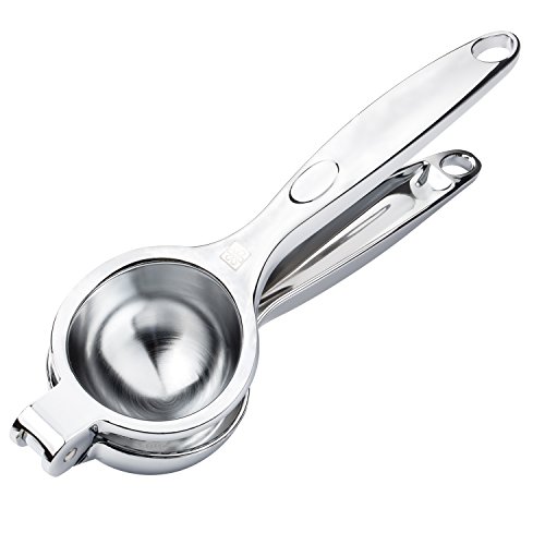 Zestkit Zitruspresse Zitronenpresse hergestellt aus Edelstahl Zitronen- und Limettensaftpresse BPA-frei und spülmaschinenfest,Silber - 3