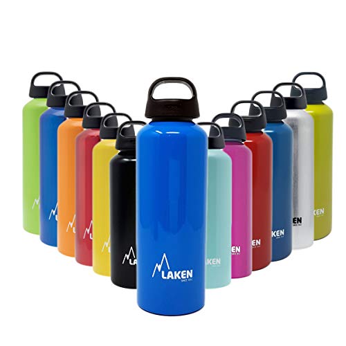 Laken Classic Borraccia Bottiglia d'acqua con Apertura Ampia e Tappo a Vite con Impugnatura, 0,75L Celeste