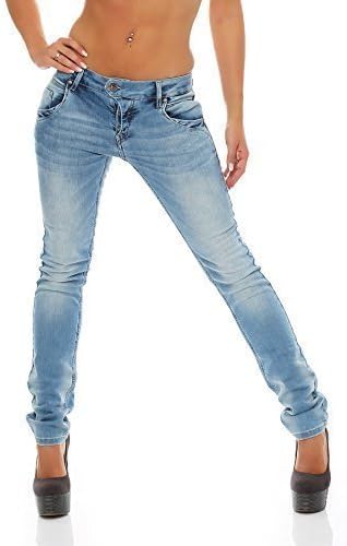 Blue Monkey Women's Jeans manie BM-04 Light Blue - Light Blue, Light Blue, L32/W30
