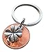 Produktbild Clover Charm Layered Over 2006 Penny Keychain, 13 year Anniversary Gift, Couples Keychain