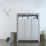 Babyzimmer Felix mit 3 türigem Kleiderschrank in der Trendfarbe akaziengrau - 6