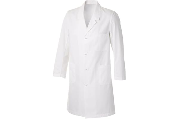 Laboratorierock barn vit – laboratorierock 100 % bomull – bekväm och hållbar – perfekt som laboratorierock kemi – unisex – st