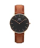 Daniel Wellington Damen-Armbanduhr 36 mm Daniel Wellington Classic Black Durham Rosa Gold dw00100138