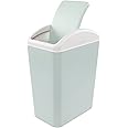 Afromy 15 L Kitchen Swing Top Waste Bin, Plastic Slim Dustbin, Blue