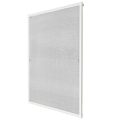 TecTake Moustiquaire pour fenêtre cardre en aluminium - diverses couleurs et tailles au choix - (80x100cm | blanc | no. 401204)