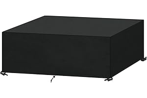 SanGlory Abdeckung Gartenmöbel Winterfest Schutzhülle Gartenmöbel Rechteckig, Plane Gartenmöbel Wasserdicht Abdeckung für Gartentisch Gartenstühle Sitzgruppe, Anti-UV, 140x80x71cm