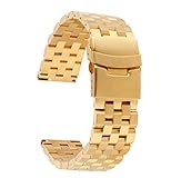 Unsere Edelstahlband wird durch eine Reihe von Prozessen poliert und gefärbt durch Vakuum-Beschichtung. So Sie keine Sorge, es nach langer Zeit verblassen. Wir verwenden fortschrittliche Beschichtungstechnologie für die Band, die lang anhaltende Farbe zu bekommen. Das Design mit gebürsteter Oberfläche Link-Stil macht die Band abheben. Der Verschluss verwendet professionelles Design bequemes Tragegefühl zu schaffen.