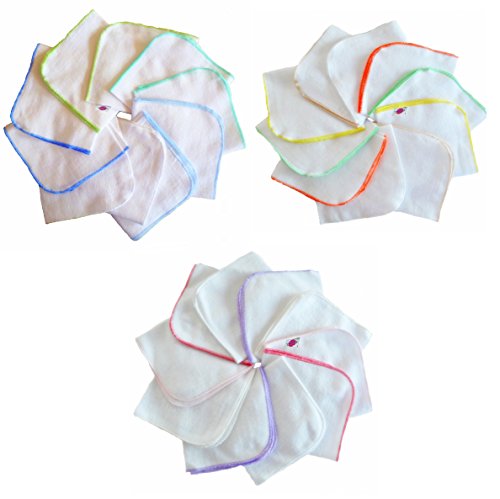 Babymajawelt Molton Flanell Waschlappen 25/25 – 10er Pack Mädchen -NEUHEIT -11909 - 2