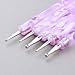 Uniqstore 5 X 2Way Dotting Pen Marbleizing Tool Nail Art Paint Purple A3