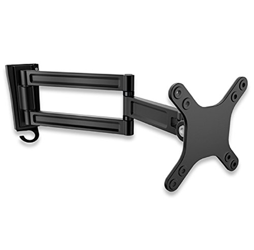 Manhattan Universal Gelenkarmhalterung für Flachbildschirme zweifach schwenkbarer Arm zur Wandmontage 13″ bis 27″ 460958 schwarz - 2