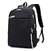 Produktbild WeeLion Stylischer Laptop-Rucksack, USB-Lade-Schnittstelle, College-Casual Schlafsack-grau, kann 15,6-Zoll-Laptop, schwarz, rot, blau, grau setzen,Black