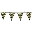 10 Metre Army Camo Bunting with 20 Triangle Pennant Flags Soldier Kids Party Camouflage Garland Banner Fete Fair Event Decoration 32ft