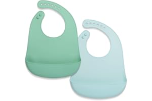 Lilly Moon Silikon Lätzchen Baby, BPA-frei wasserdicht mit Auffangschale, Baby Latz abwaschbar, Silikon Babylätzchen und Kleinkinder Jungen und Mädchen, Babyzubehör