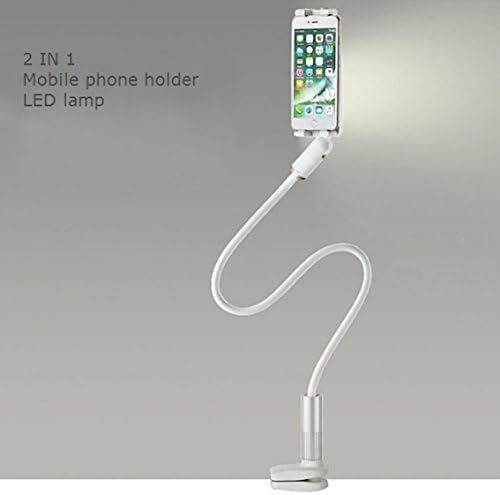 EVST 2 in 1 Clip Book Light Reading Lamp LED Light and Phone Holder with Adjustable Neck, Suitable for Studying, Reading, Working, including a USB Cable