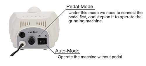 CoastCloud Nagelfrässer Maschine mit Zubehöre für Maniküre und Pediküre, Electric Nail Drill with Accessories, CE Bescheinigung, 220V Weiss - 4