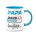 Produktbild Tassenbrennerei Tasse Papa Loading 2019 - Geschenk für werdende Väter - Schwangere Frauen wie Mama Loading (Blau - Rosa - Mädchen)