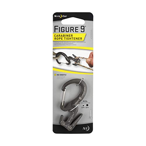 Nite Ize Figure 9 Carabiner Tensores y reemplazadores de Nudos, Hombres, Negro, M
