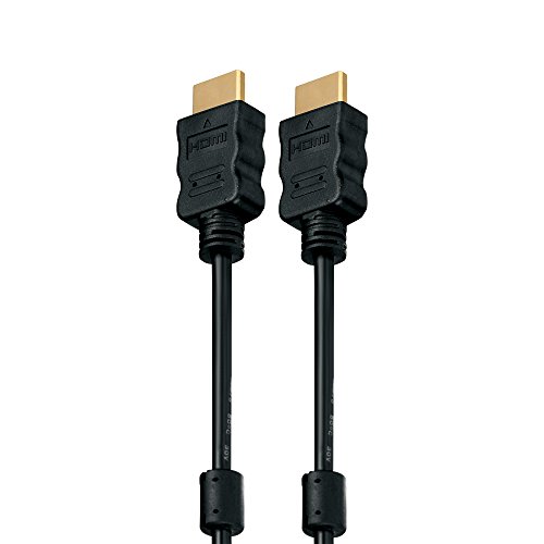 HDSupply X-HC010-015E High Speed HDMI Kabel mit Ethernet und Ferriten, HDMI-A Stecker (19-polig) auf HDMI-A Stecker (19-polig), 2-fach geschirmt, vergoldete Kontakte, 1,5m, schwarz - 2