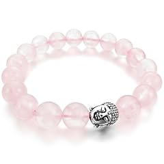 Flongo Energie-Armband – 8 Mm Legierung Mit Howlite & Türkis, Löwenkopf-Mala Perlen, Elastisch Für Herren & Damen