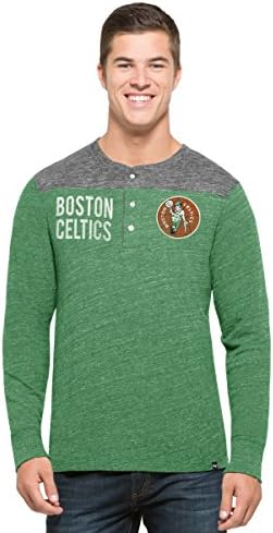 NBA Boston Celtics Men's '47 Neps Henley Long Sleeve Tee, XX-Large, Cash Green