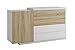 Produktbild Kommode Ruma 07, Farbe: Sonoma Eiche / Weiß - Abmessungen: 130 x 80 x 36 cm (B x H x T)