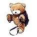 Produktbild Hilai 1pc Cute Fuzz Plüsch Braunbär mit Moschino Bear Rucksack Schultertaschen für todeln gefüllten Bären Puppen Rucksack mit verstellbarem Schultergurt (braune 9.84 Zoll)