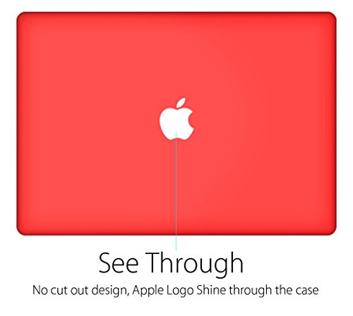 Ueswill Schutzhülle für MacBook, glatte und weiche Hartschale, inklusive Mikrofasertuch rot MacBook Pro 15″ with Retina Display - 2