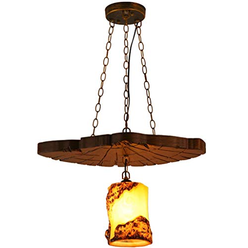 Preisvergleich Produktbild Leuchter-Deckenleuchte-industrieller Wind-kreative Persönlichkeit Künstlerisches amerikanisches Dorf-Retro- hölzerne Harz-einzelne Hauptbeleuchtung für Wohnzimmer / Schlafzimmer / Restaurant / Café-na