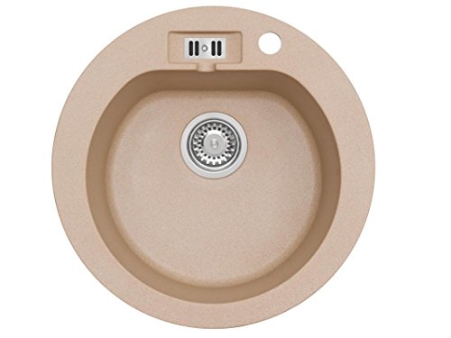 Axis Kitchen Malibu 10 Spülbecken Rundspüle Ø 510 mm Farbe Axis Beige Material Axigranit