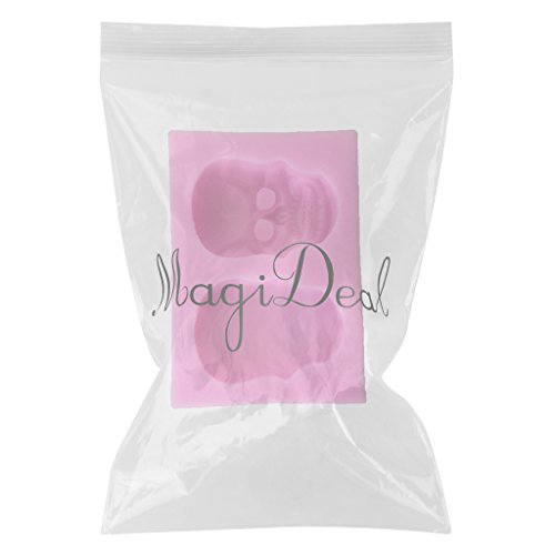 MagiDeal Backen Fondant Form Tortendeko Ausstecher Ausstechformen Modellierwerkzeug Fondant Formen Kuchendekoration Backen, Schädel Muster – Schädel, 10.4×7.2×2.3cm - 2