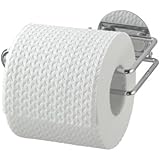 WENKO 18774100 Turbo-Loc Toilettenpapierrollenhalter  - Befestigen ohne bohren, Stahl, 14 x 6 x 9 cm, Chrom