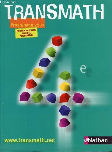 couverture de : Transmath 4e