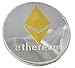 Produktbild Ethereum Münze ETH, silber- und goldfarben, ideal für Fans von Kryptowährungen